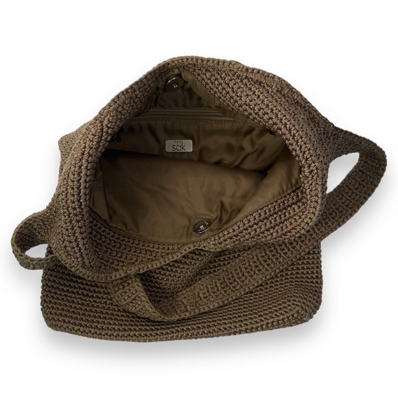 The SAK Purse Shoulder Large Hobo Bag Boho Tan Crochet Beige Handbag Purse - Picture 6 of 12